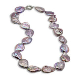 Purple Freshwater Pearl Baroque Necklace Vintage Style
