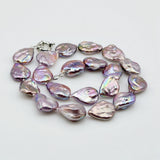 Purple Freshwater Pearl Baroque Necklace Vintage Style