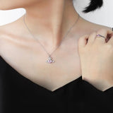 Women's Saturn Necklace Light Temperament Collar Chain Jewelry
