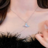 Women's Saturn Necklace Light Temperament Collar Chain Jewelry