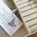 Women's Saturn Necklace Light Temperament Collar Chain Jewelry