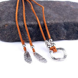 Women's Brown Leather Necklace Jewelry