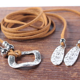 Women's Brown Leather Necklace Jewelry