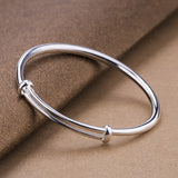 Women's Silver Bracelet, Japanese Peony Adjustable Gift