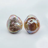 Baroque Pearl Silver Stud Earrings for Women