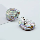 Baroque Pearl Silver Stud Earrings for Women
