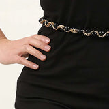 Women's Pearl Waist Chain Thin Belt Fringes Decoration
