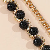 Women's Pearl Waist Chain Thin Belt Fringes Decoration