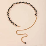 Women's Pearl Waist Chain Thin Belt Fringes Decoration