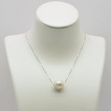 Baroque Style Pearl Pendant 925 Sterling Silver Necklace