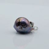 Baroque Pearl Silver Pendant Necklace Vintage Jewelry