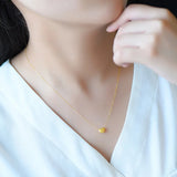 24k Heart Pendant Necklace for Women Classic Design