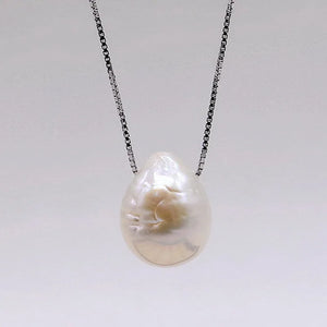 Baroque Water Drop Pearl Pendant Necklace for Girls