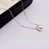 Baroque Water Drop Pearl Pendant Necklace for Girls