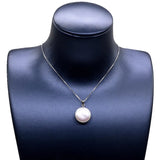 Baroque Pearl Pendant Necklace Silver White/Black/Grey