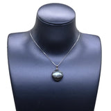 Baroque Pearl Pendant Necklace Silver White/Black/Grey