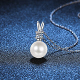 S925 Sterling Silver Pearl Necklace Women's Jewelry