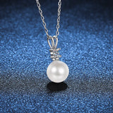 S925 Sterling Silver Pearl Necklace Women's Jewelry