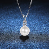 S925 Sterling Silver Pearl Necklace Women's Jewelry
