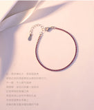 Real 925 Silver Created Ruby Emerald Moissanite Diamond Tennis Bracelet