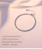 Real 925 Silver Created Ruby Emerald Moissanite Diamond Tennis Bracelet