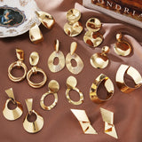 Geometric Retro Punk Drop Earrings for Women