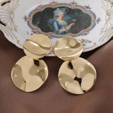 Geometric Retro Punk Drop Earrings for Women