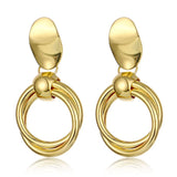 Geometric Retro Punk Drop Earrings for Women