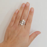 Freshwater Pearl Silver Ring Adjustable Size for Girls