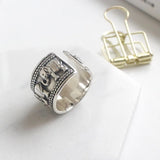 925 Silver Elephant Midi Flower Toe Chain Ring Adjustable