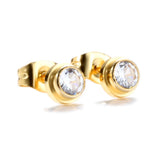 Rose Stainless Steel Zircon Crystal Jewelry Set