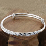 Women's Carved Star Silver Bracelet Ethnic Style 999 Bracelet Jewelry