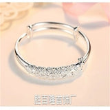 Women's Carved Star Silver Bracelet Ethnic Style 999 Bracelet Jewelry