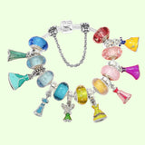 Colorful Princess Dress Glass Beads Snake Bracelet Set
