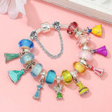 Colorful Princess Dress Glass Beads Snake Bracelet Set
