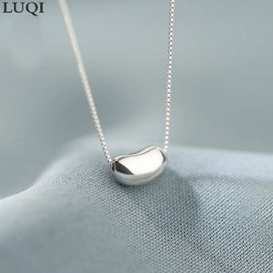 S925 Silver Small Bean Necklace