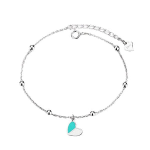 Women's S925 Sterling Silver Enamel Bracelet Couple Gift