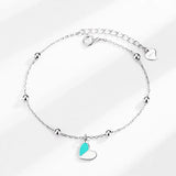 Women's S925 Sterling Silver Enamel Bracelet Couple Gift