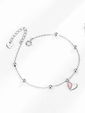 Women's S925 Sterling Silver Enamel Bracelet Couple Gift