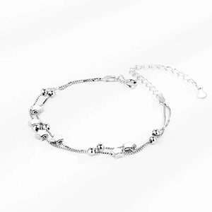 S925 Sterling Silver Star Beads Braided Bracelet