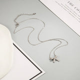 S925 Sterling Silver Bow Necklace - Elegant Gift for Her
