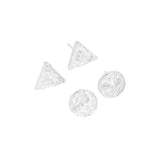 S925 Sterling Silver Stud Earrings Geometric Irregular Jewelry