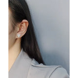 S925 Sterling Silver Stud Earrings Geometric Irregular Jewelry