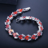 S925 Silver Zircon Bracelet Bride Wedding Jewelry