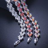 S925 Silver Zircon Bracelet Bride Wedding Jewelry