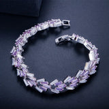 S925 Silver Zircon Bracelet Bride Wedding Jewelry