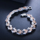 S925 Silver Zircon Bracelet Bride Wedding Jewelry