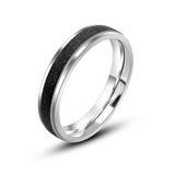 Women's Stainless Steel Wedding Engagement Ring Band