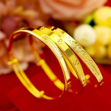 Women's Sand Car Flower Screw Pattern Plated Bracelet Gift