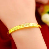 Women's Sand Car Flower Screw Pattern Plated Bracelet Gift